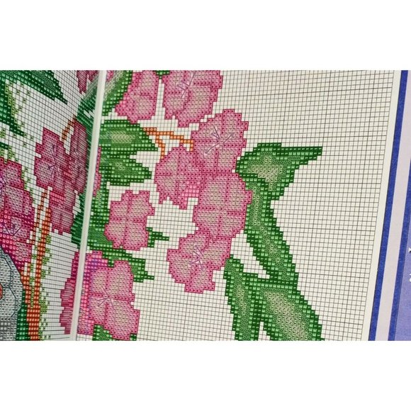 Been Helpin' Cat in Garden Flowers Cross Stitch Leaflet Book Color Charts 11205 - Picture 5 of 7